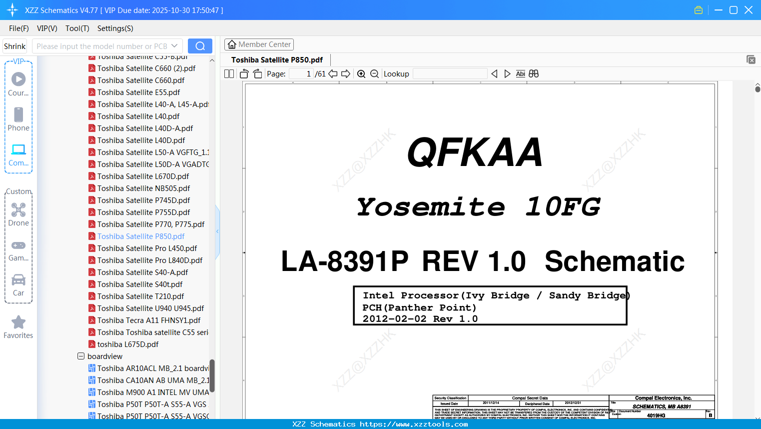 Laptop Toshiba Satellite P850